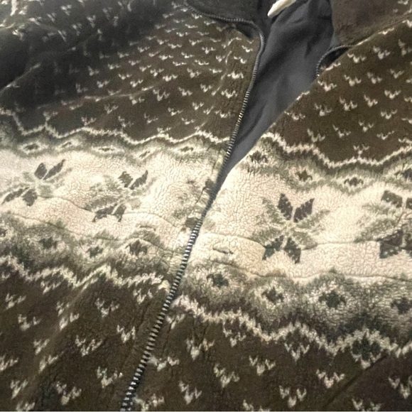 MUSKOKA Lakes Plush Zip Front Jacket Size Medium Green - Picture 14 of 16